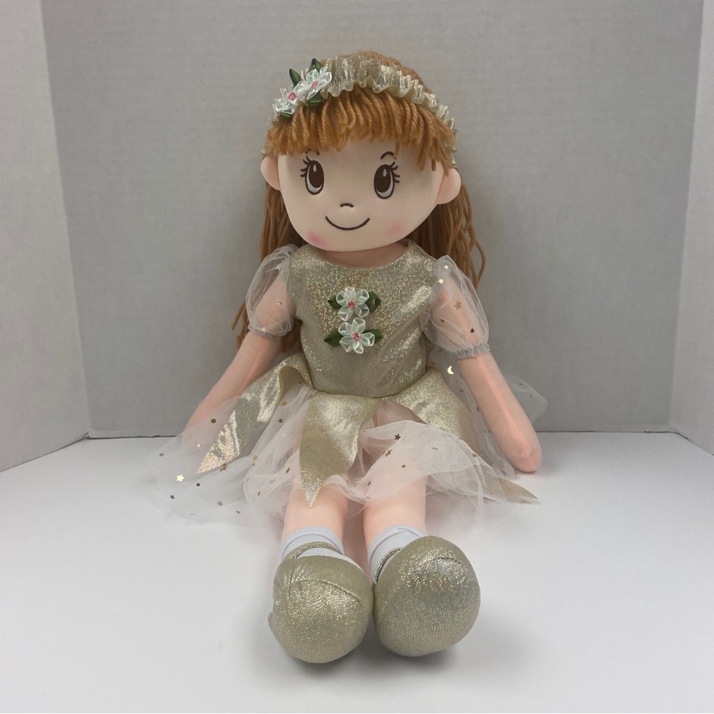 Sophie Rag Doll ,Soft, 19" great baby shower, Birthday toddler Flower Doll 1034